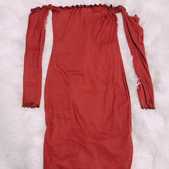 cici dress in rust | laura’s boutique - Picture 1 of 4